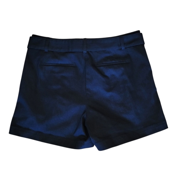 Ann Taylor Black Belted High Rise Denim Shorts Size XL - Picture 2 of 3